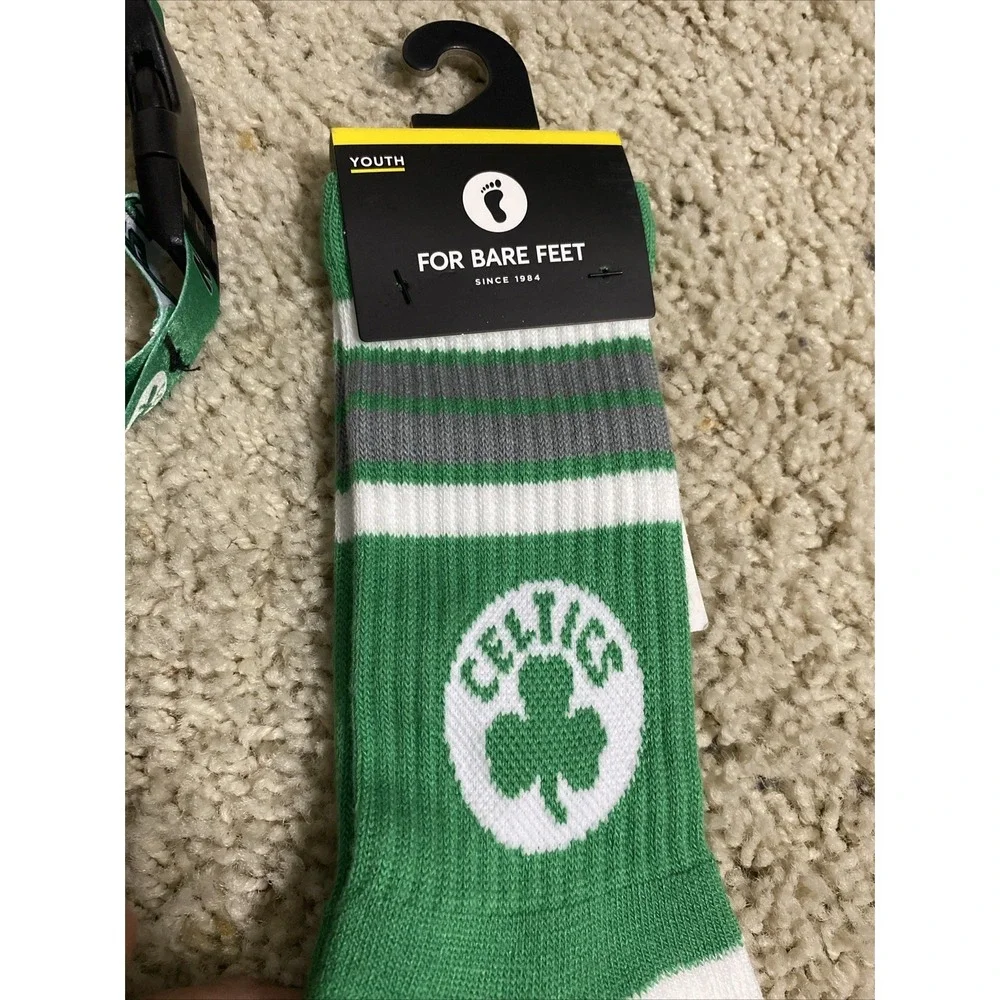 Boston Celtics Crew Socks Youth 1-6, & Lanyard New